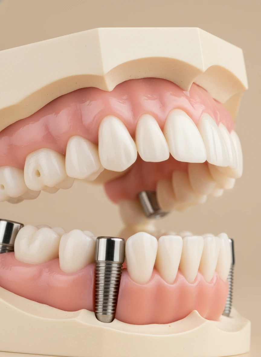 6 implanturi anodizate + zirconium , All-on-6 Premium